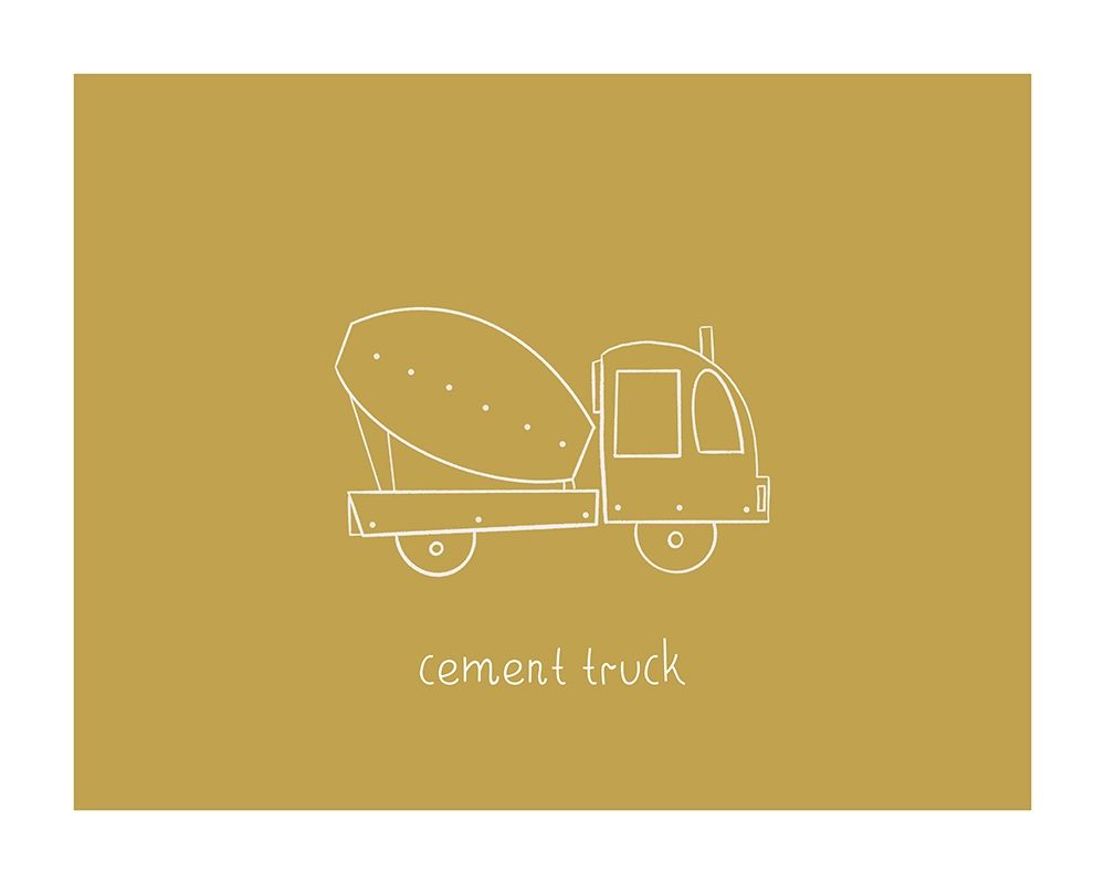 Cement Truck Mustard art print by Leah Straatsma for $57.95 CAD