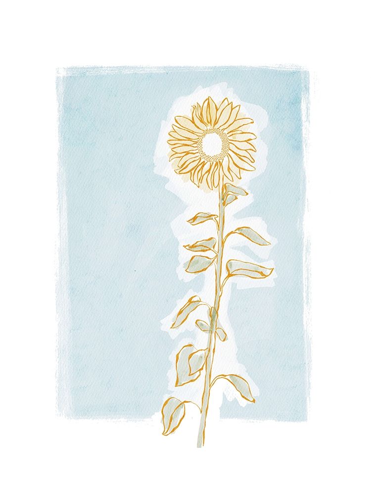 Sunflower and Blue Skies art print by Leah Straatsma for $57.95 CAD