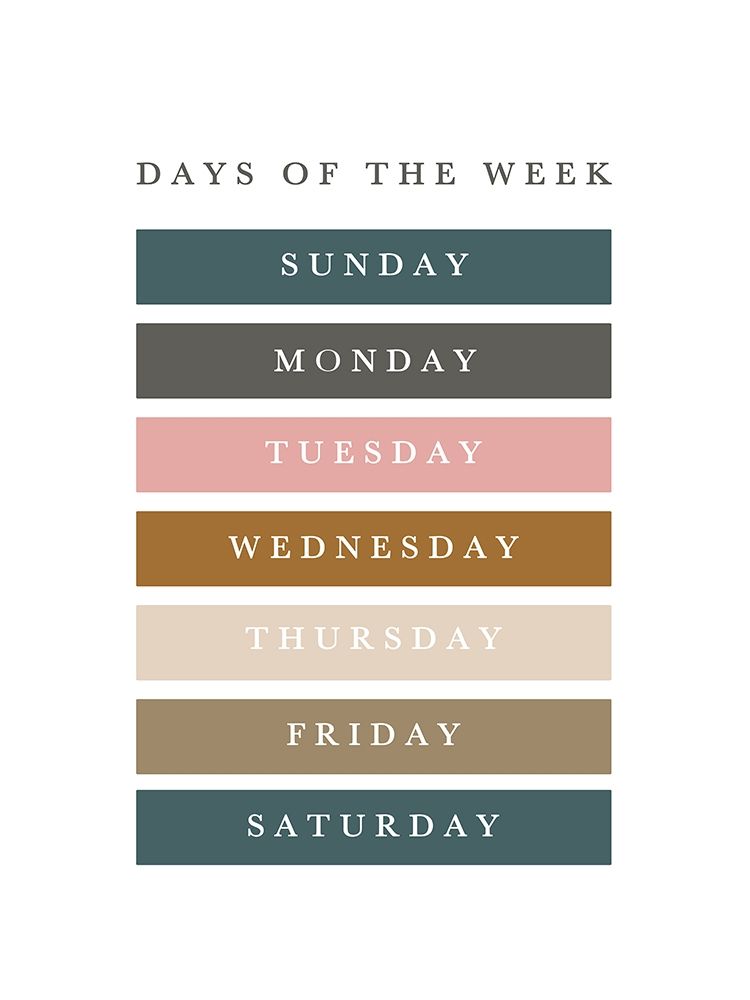 Days of the Week Fall Gems art print by Leah Straatsma for $57.95 CAD