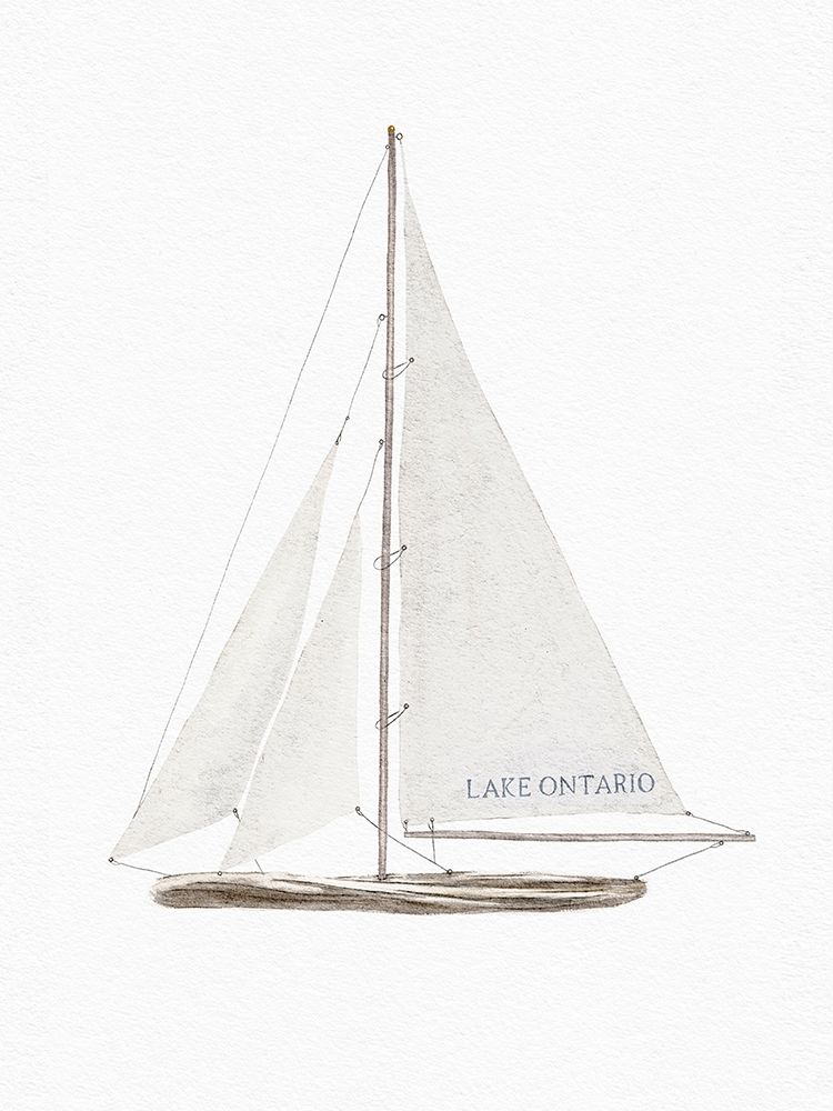 Lake Ontario Sailboat art print by Leah Straatsma for $57.95 CAD