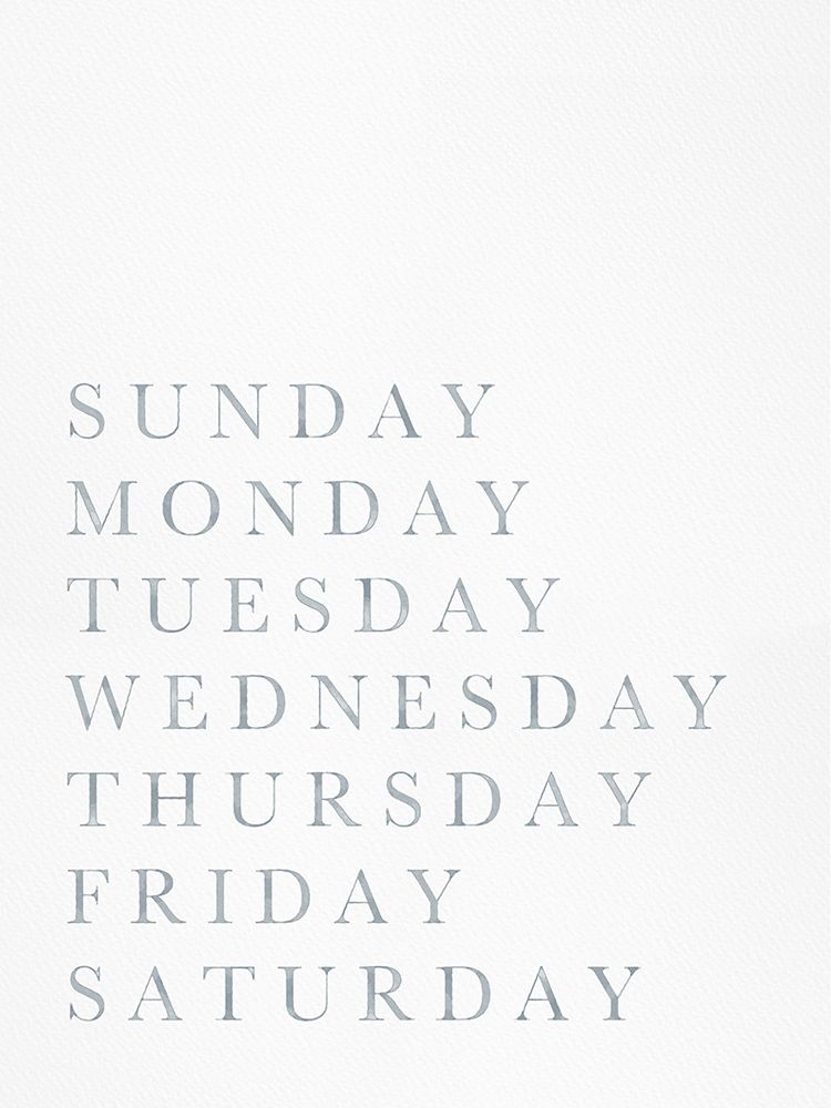 Days of the Week art print by Leah Straatsma for $57.95 CAD