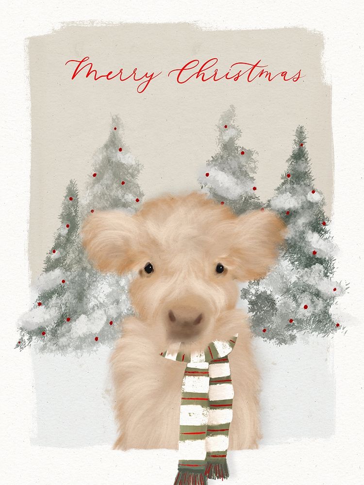 A Cow Christmas Wish art print by Leah Straatsma for $57.95 CAD