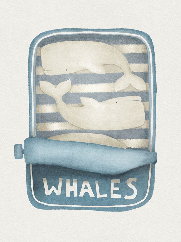 Whales in a Tin art print by Leah Straatsma for $57.95 CAD