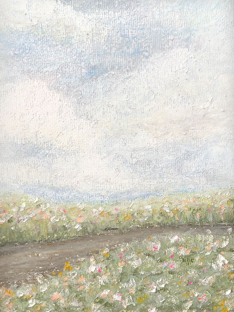 Pastel Oil Floral Fields art print by Leah Straatsma for $57.95 CAD