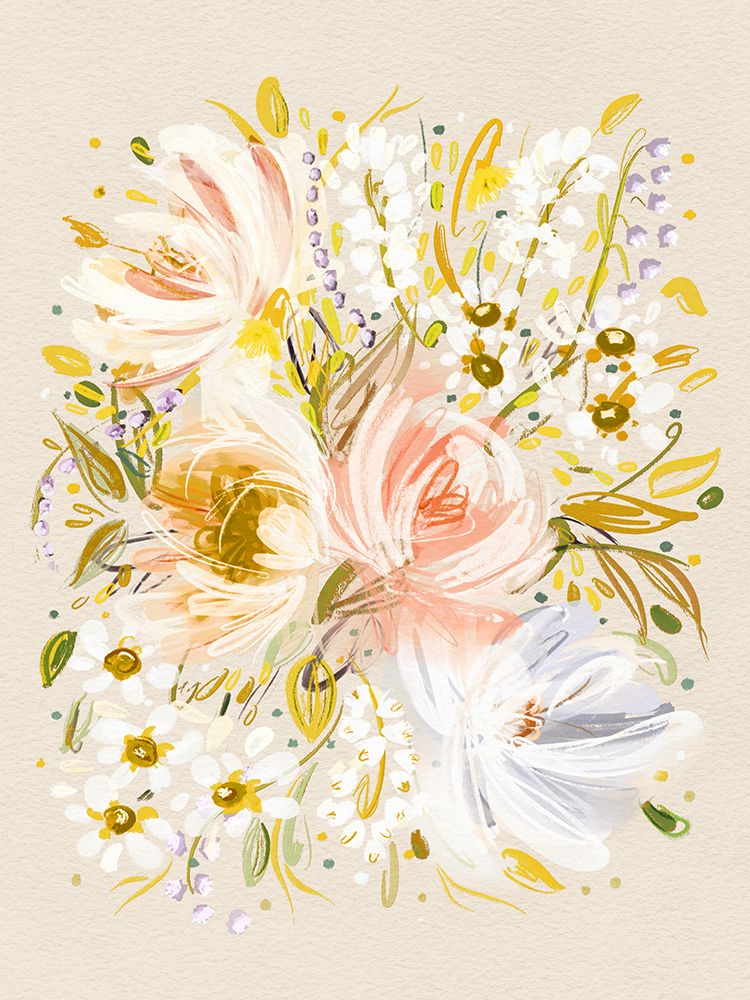 Beths Garden Muted Mustard art print by Leah Straatsma for $57.95 CAD