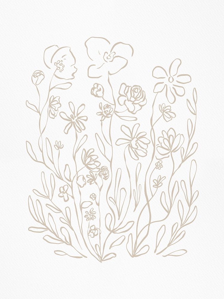 Inky Floral Neutral art print by Leah Straatsma for $57.95 CAD