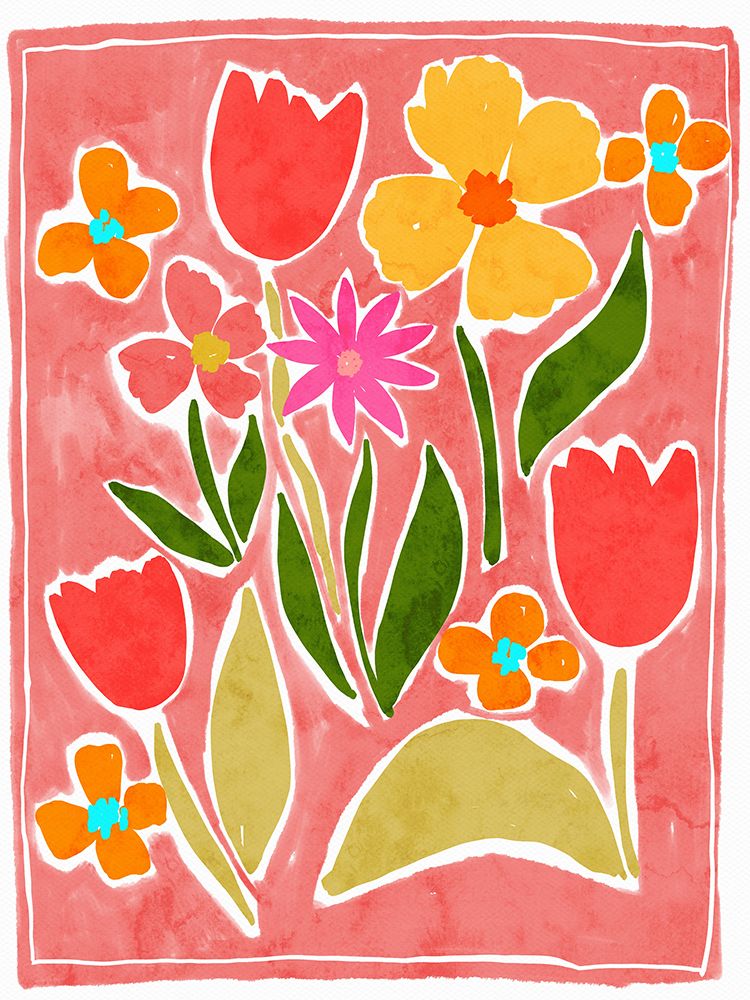 Happy Day Flowers art print by Leah Straatsma for $57.95 CAD