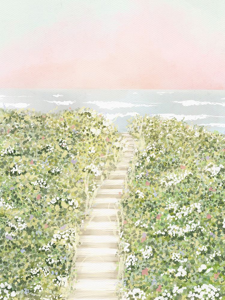 Floral Path To The Beach art print by Leah Straatsma for $57.95 CAD