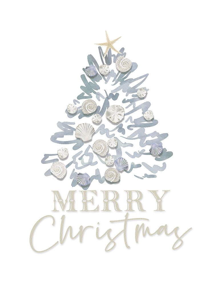 Shell Christmas Tree art print by Leah Straatsma for $57.95 CAD