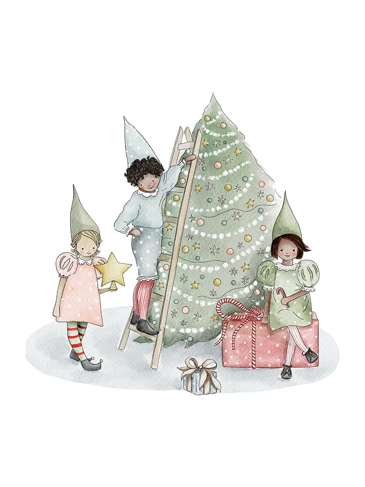 Decorating The Tree art print by Leah Straatsma for $57.95 CAD