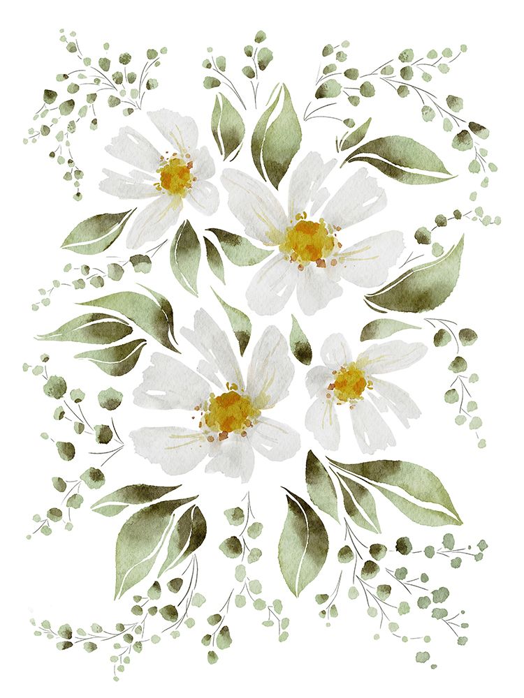 The White Flowers art print by Leah Straatsma for $57.95 CAD