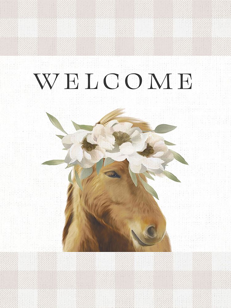 Floral Horse Flag 1 art print by Leah Straatsma for $57.95 CAD