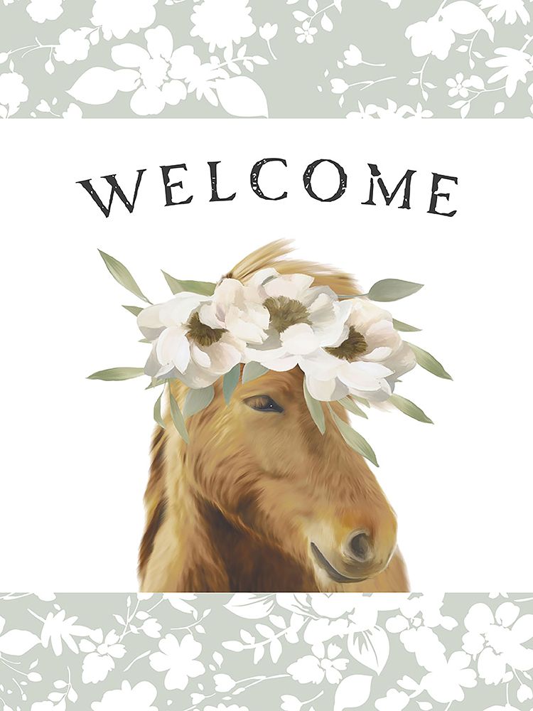 Floral Horse Flag 2 art print by Leah Straatsma for $57.95 CAD