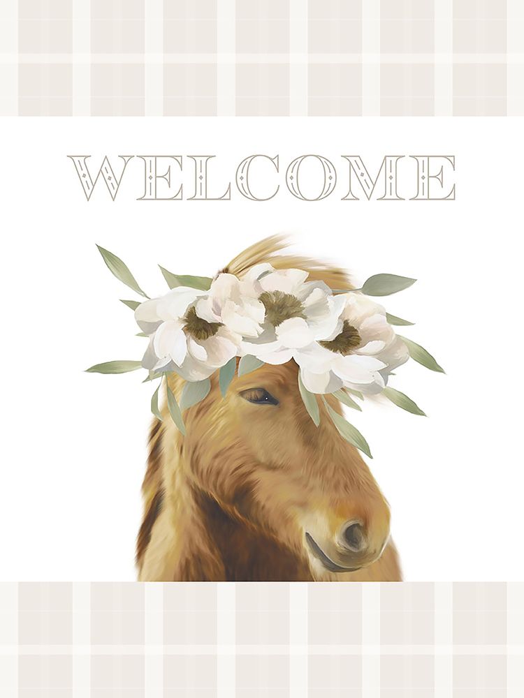 Floral Horse Flag 3 art print by Leah Straatsma for $57.95 CAD