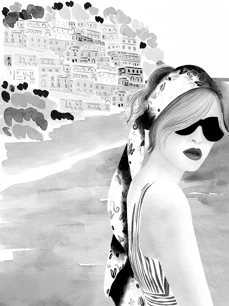 Amalfi Sunset BW art print by Leah Straatsma for $57.95 CAD