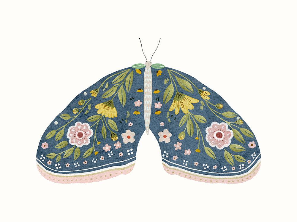 Floral Moth 1 art print by Leah Straatsma for $57.95 CAD