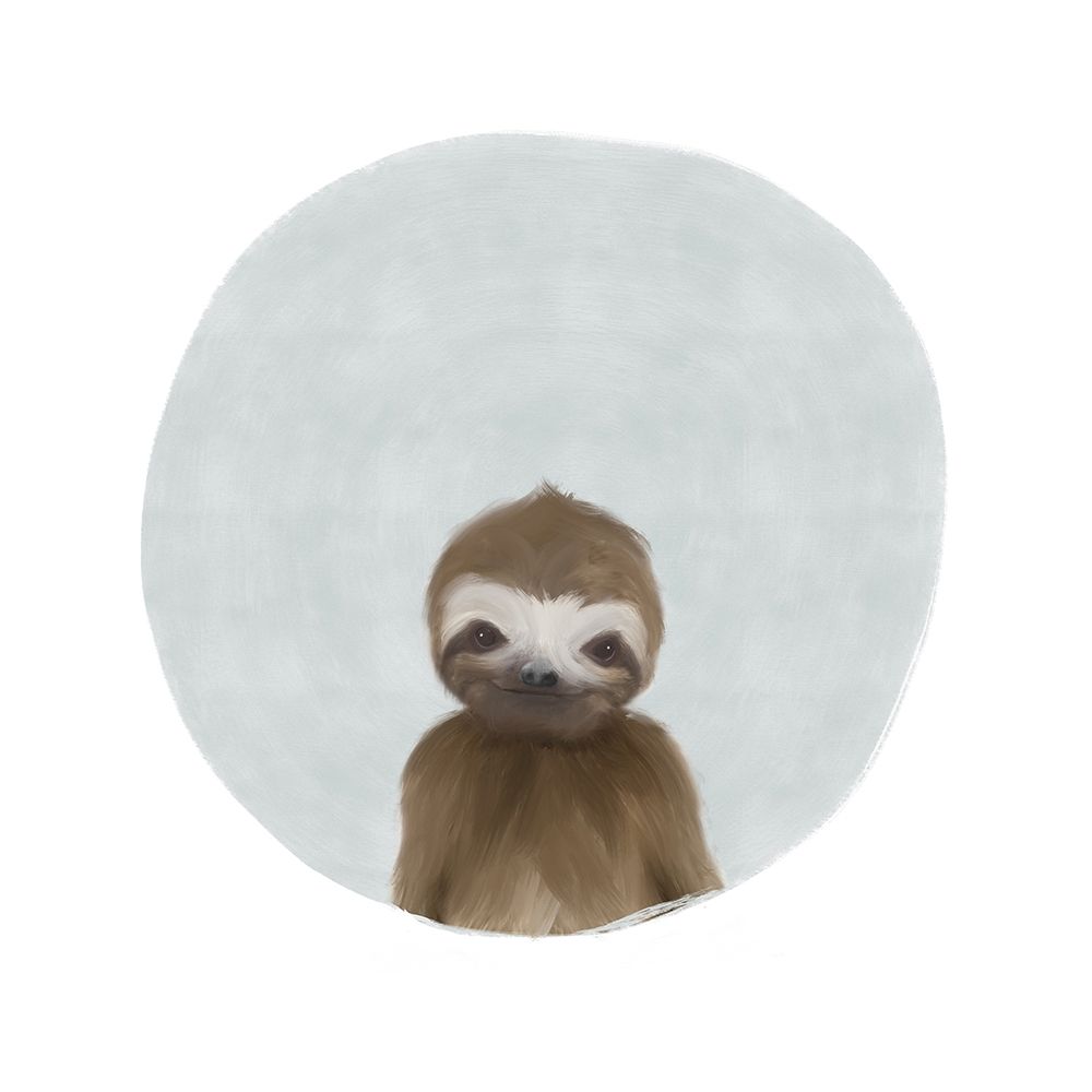 Baby Sloth Gray art print by Leah Straatsma for $57.95 CAD