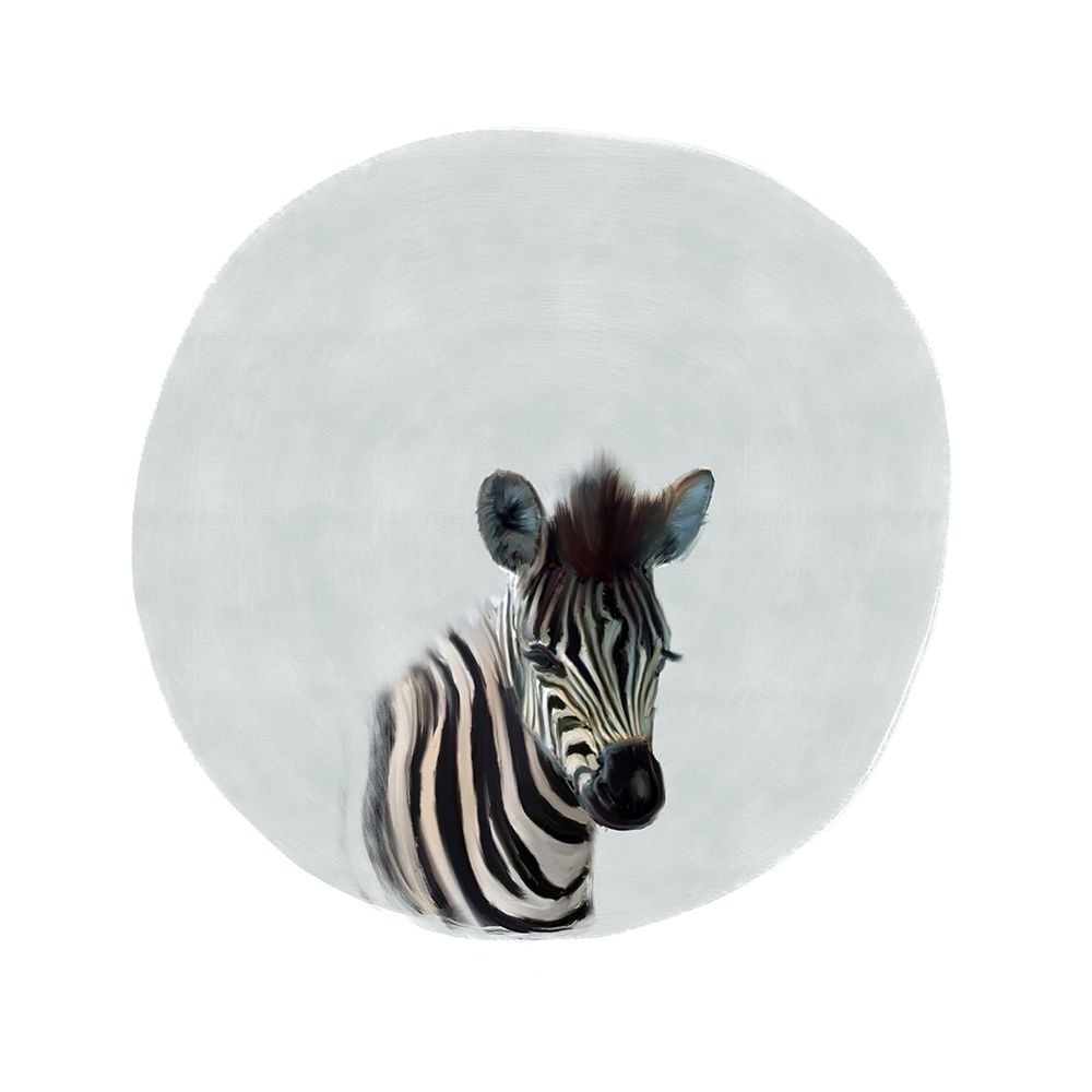 Baby Zebra Gray art print by Leah Straatsma for $57.95 CAD
