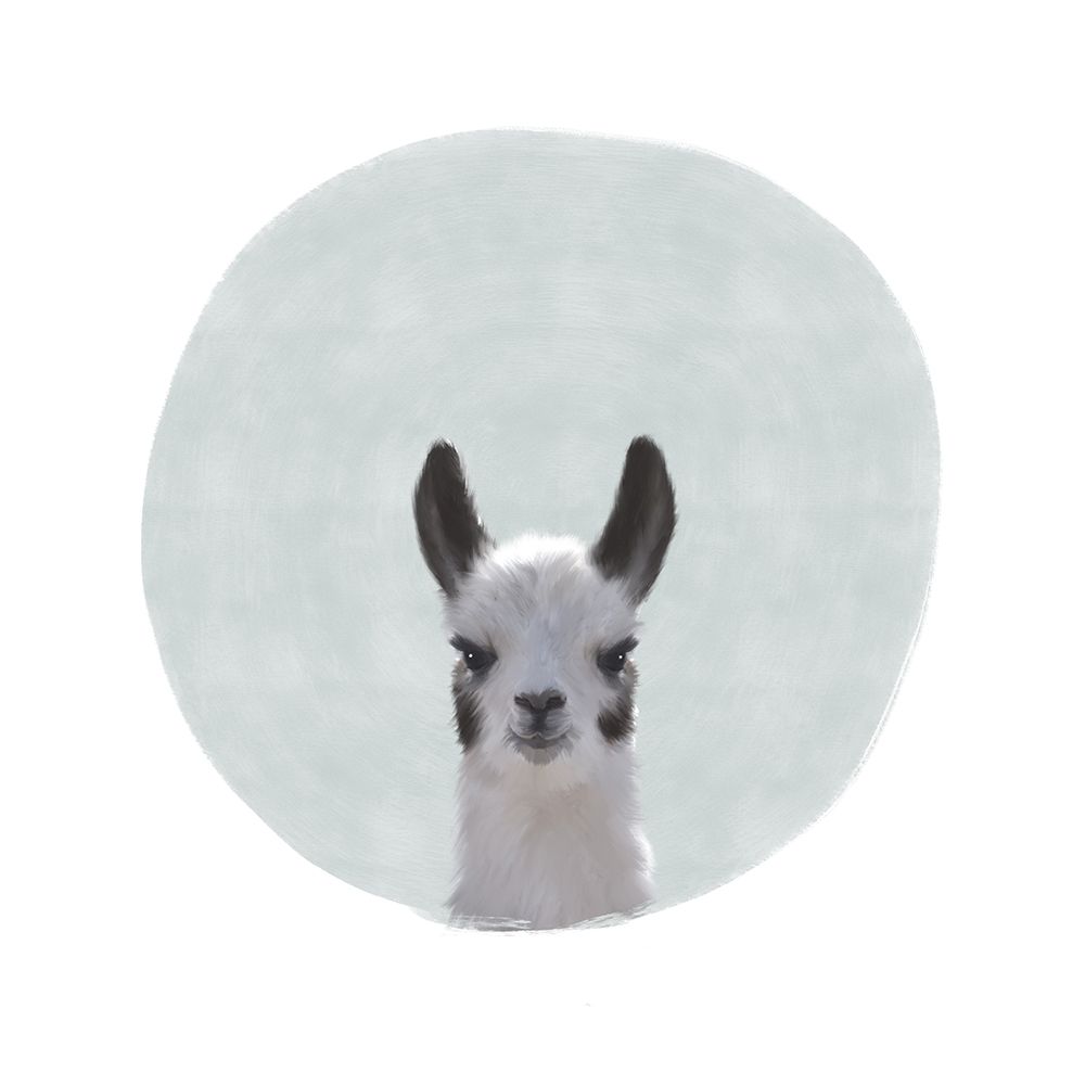 Baby Circle Llama Gray art print by Leah Straatsma for $57.95 CAD