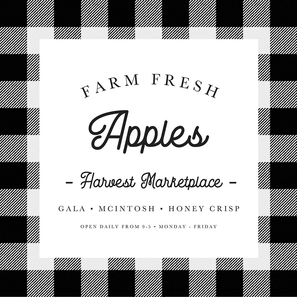 Farm Fresh Apples Buffalo Check art print by Leah Straatsma for $57.95 CAD