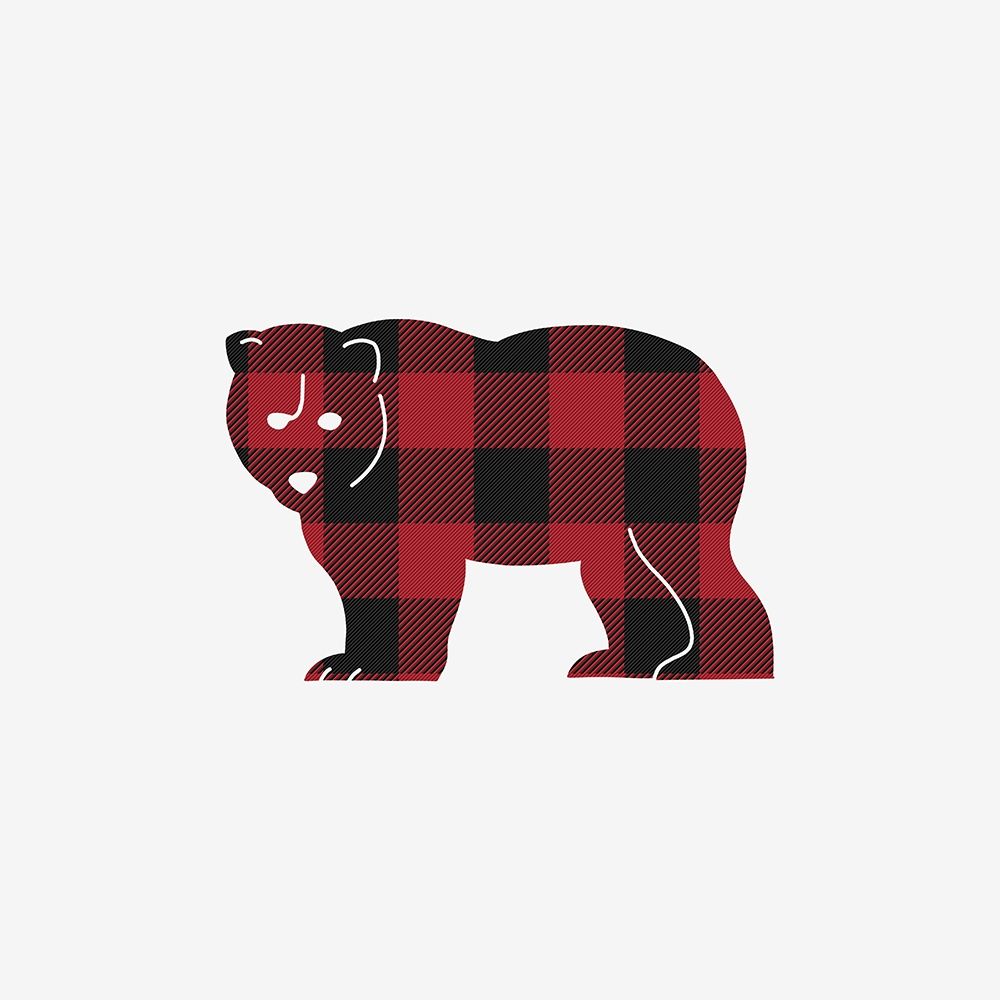 Buffalo Plaid Bear art print by Leah Straatsma for $57.95 CAD