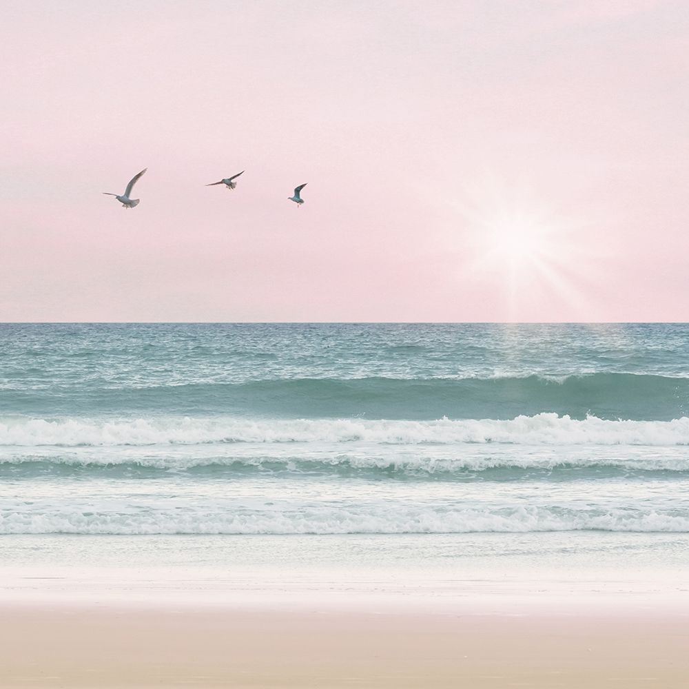 Pinky Beach With Birds 2 art print by Leah Straatsma for $57.95 CAD