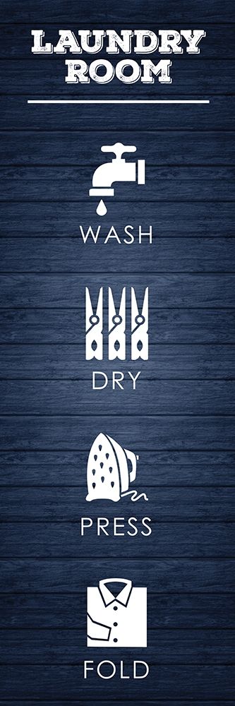 Laundry Navy Wood 1 art print by Melody Hogan for $57.95 CAD