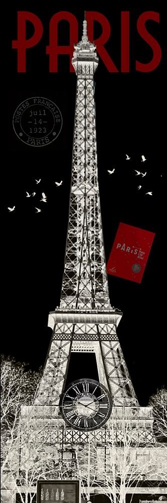 Paris Eiffel Tower Inverse art print by Melody Hogan for $57.95 CAD