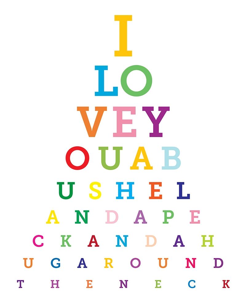 Colorful Eye Chart 1 art print by Melody Hogan for $57.95 CAD
