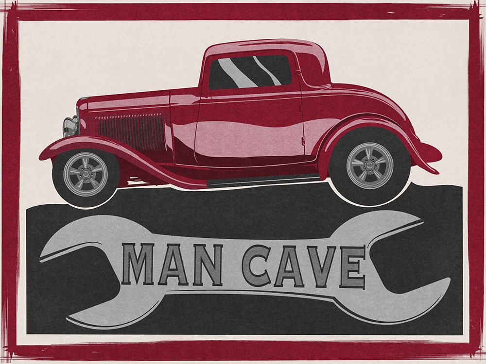 Hot Rod Man Cave art print by Marcus Prime for $57.95 CAD