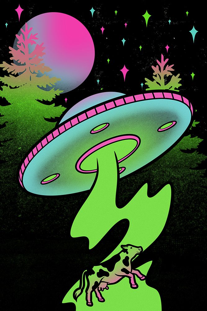 Space Cow art print by Marcus Prime for $57.95 CAD