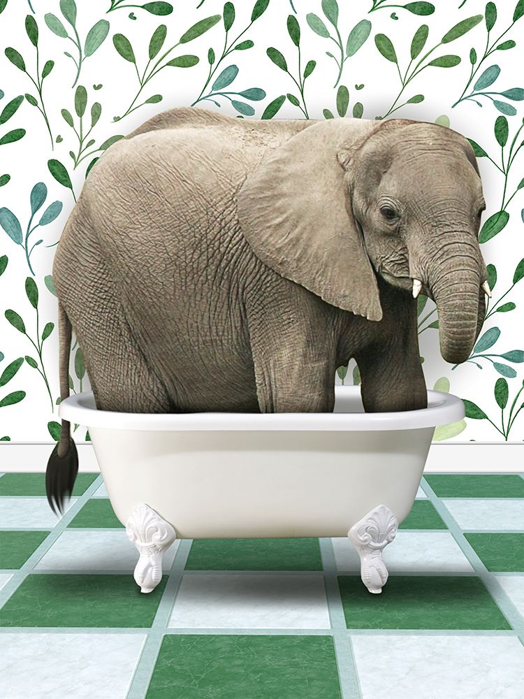 Bathing Elephant art print by Marcus Prime for $57.95 CAD