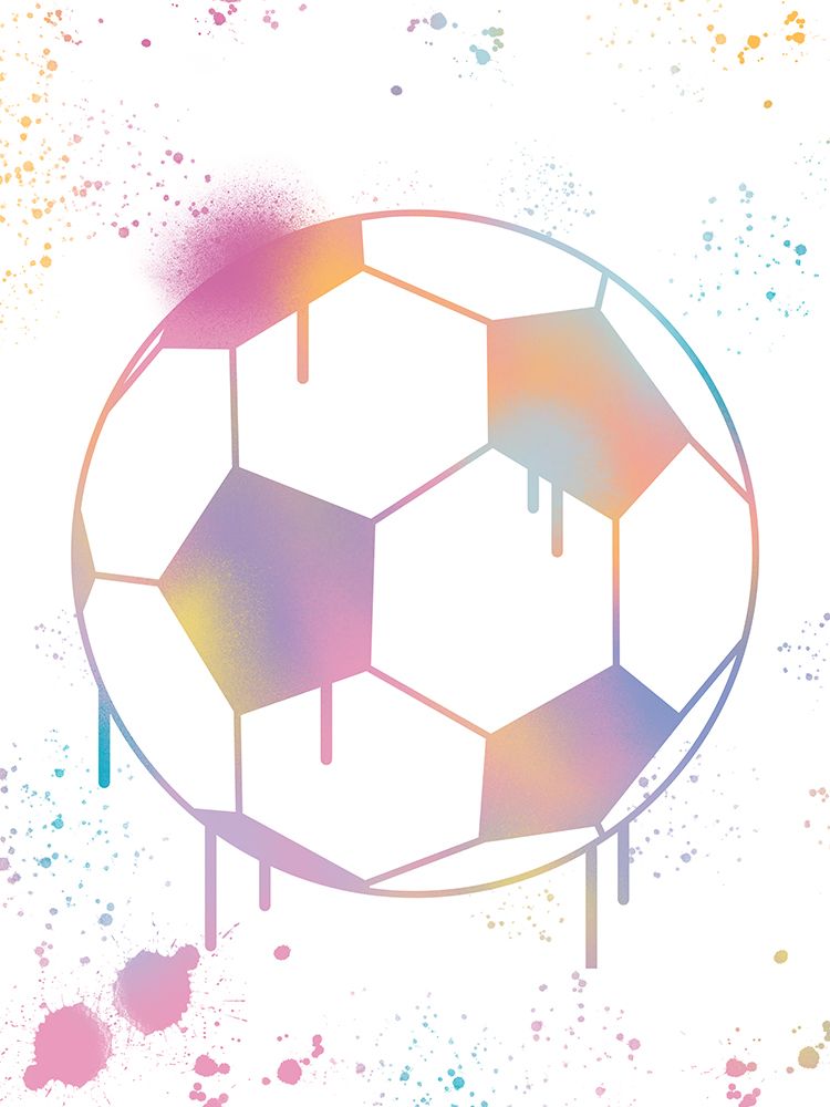 Graffiti Soccer Ball art print by Marcus Prime for $57.95 CAD