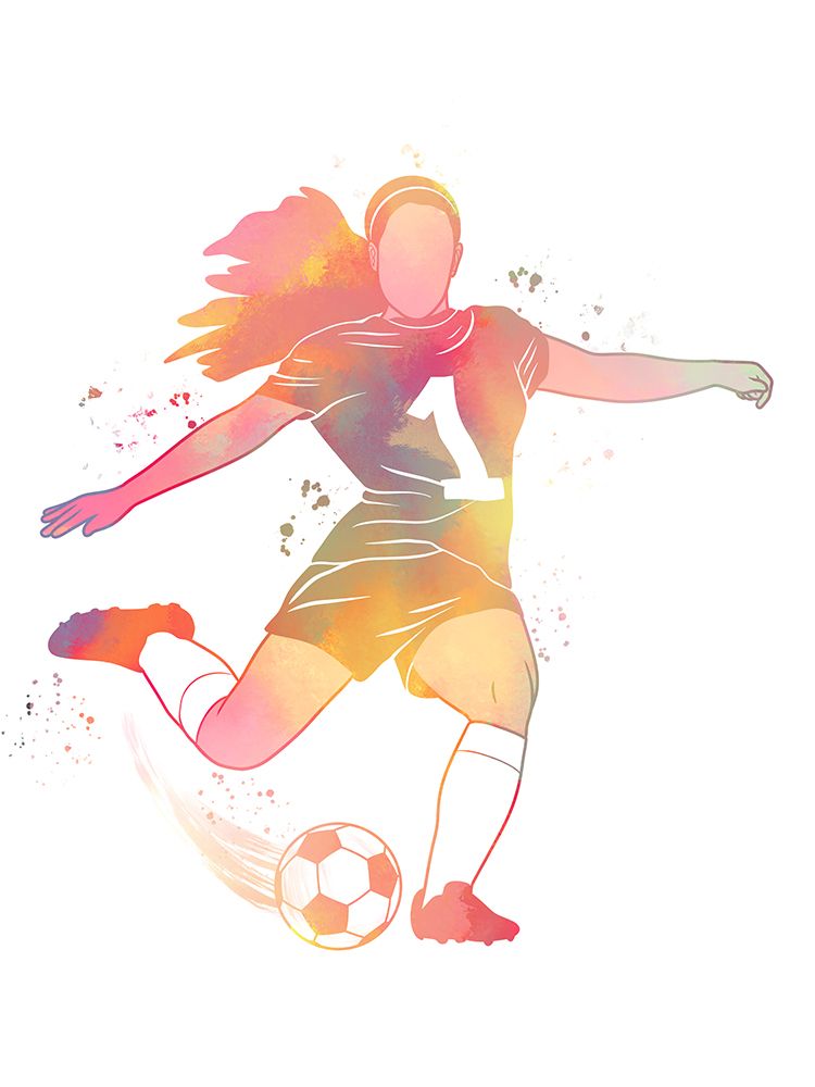 Bright Soccer Player V2 art print by Marcus Prime for $57.95 CAD