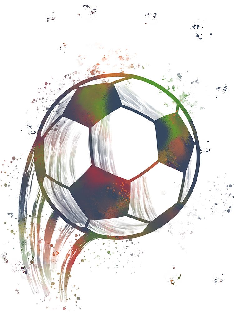 Splatter Soccer Ball art print by Marcus Prime for $57.95 CAD