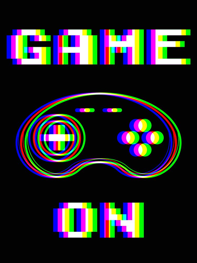 CMYK Game On art print by Marcus Prime for $57.95 CAD