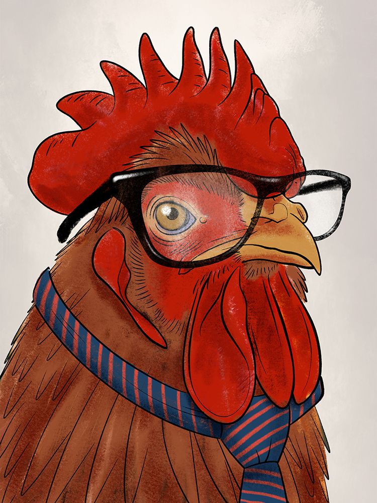 Business Chicken art print by Marcus Prime for $57.95 CAD