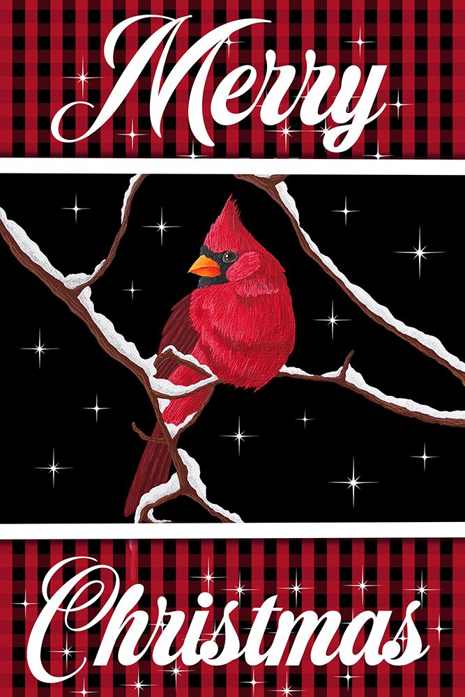 Merry Christmas Cardinal art print by Marcus Prime for $57.95 CAD