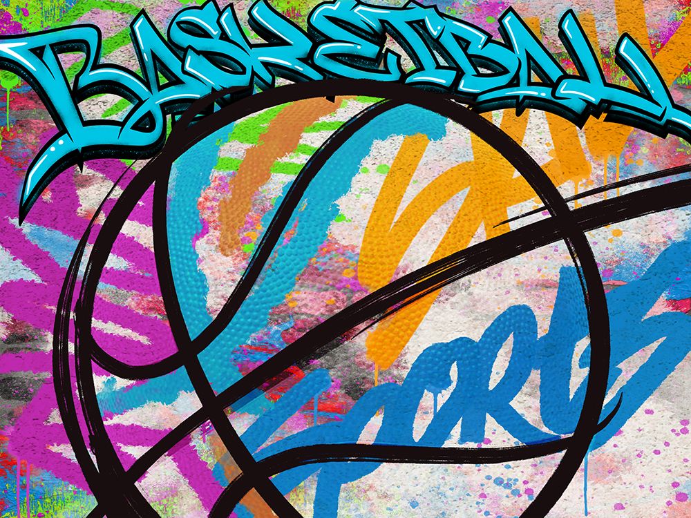 Graffiti Basketball 1 art print by Marcus Prime for $57.95 CAD