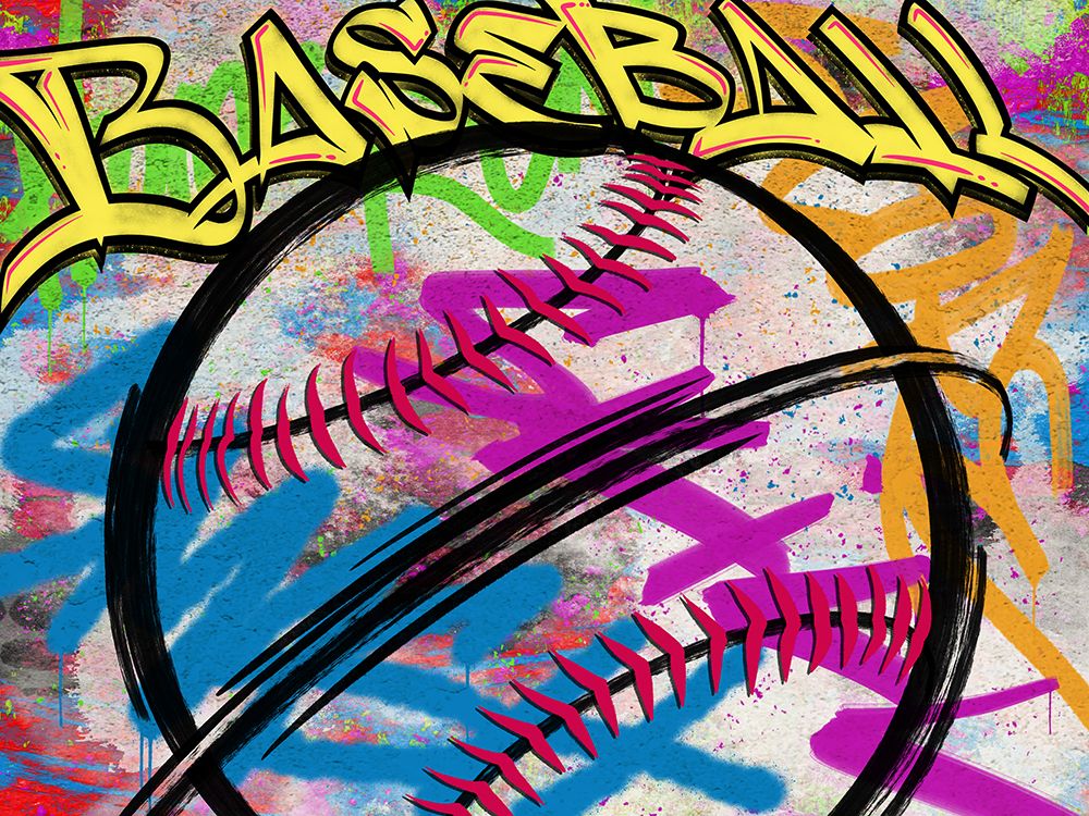 Graffiti Baseball 1 art print by Marcus Prime for $57.95 CAD