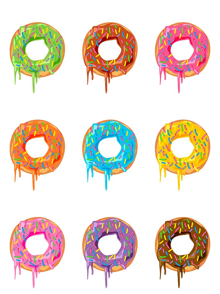 Donut Rows art print by Marcus Prime for $57.95 CAD