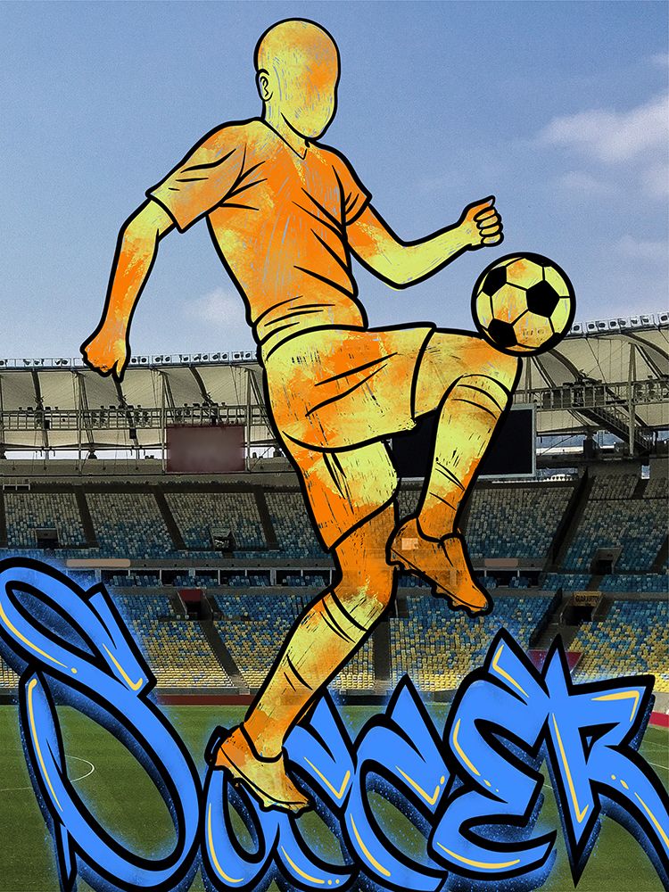 Graffiti Soccer Stadium 1 art print by Marcus Prime for $57.95 CAD
