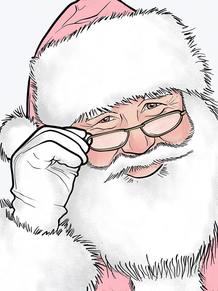 Pastel Santa art print by Marcus Prime for $57.95 CAD