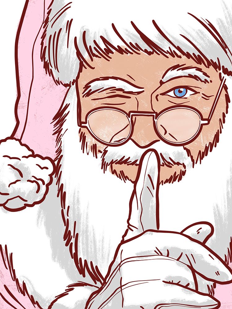Pink Santa art print by Marcus Prime for $57.95 CAD