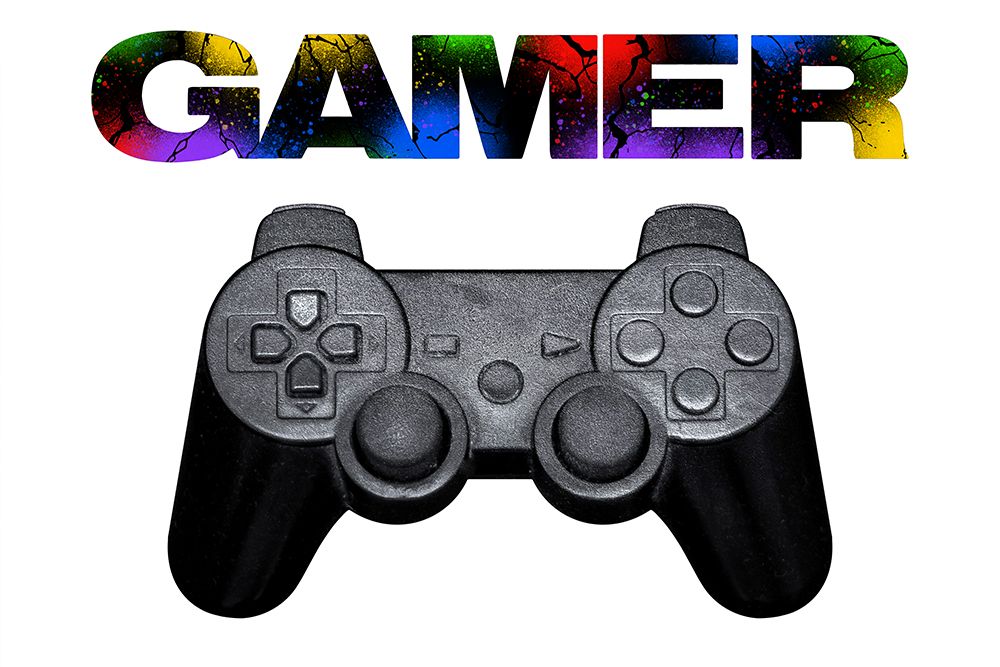 Gamer Splatter 1 art print by Marcus Prime for $57.95 CAD