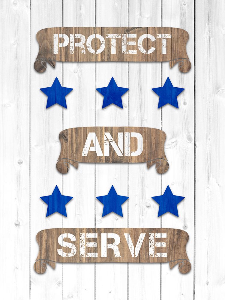Protect And Serve Banner art print by Marcus Prime for $57.95 CAD