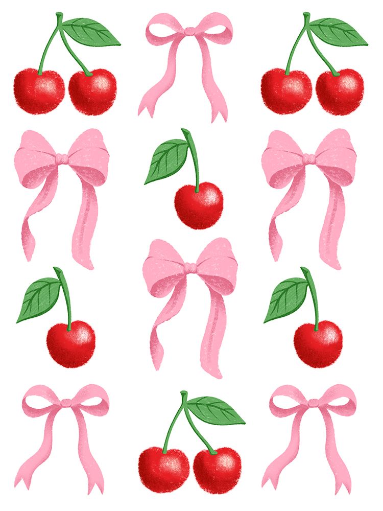 Cherries And Bows art print by Marcus Prime for $57.95 CAD