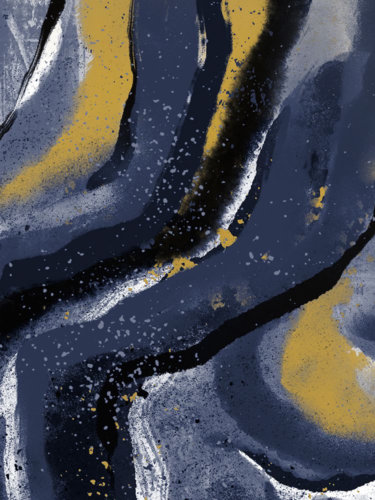 Navy And Gold Roads 1 art print by Marcus Prime for $57.95 CAD
