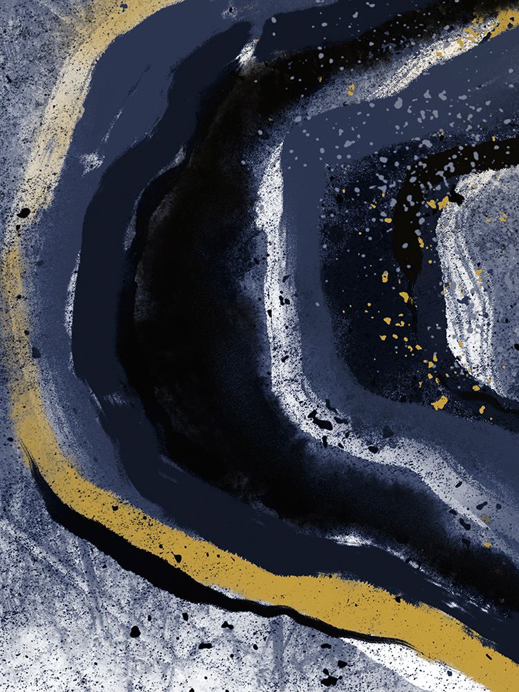 Navy And Gold Roads 2 art print by Marcus Prime for $57.95 CAD