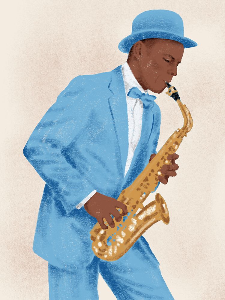 Sax Player art print by Marcus Prime for $57.95 CAD